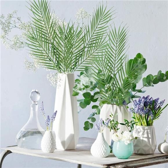 78Pieces 9Kinds Artificial Tropical Leaf Jungle Leaves Golden Plant SafariLeaves - Picture 3 of 7